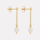 Tidal Whisper Single Pearl Earrings
