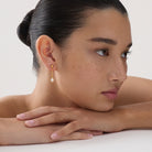 Tidal Whisper Single Pearl Earrings