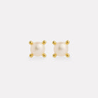 Yellow Gold Moana Pearl Earrings
