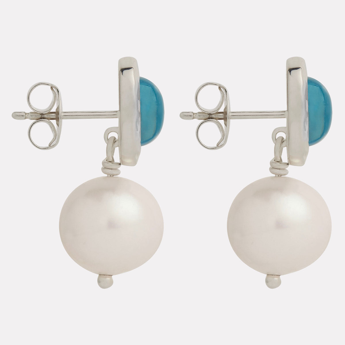 Blue Lagoon Pearl Earrings