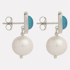 Blue Lagoon Pearl Earrings