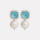 Sterling Silver Blue Lagoon Pearl Earrings