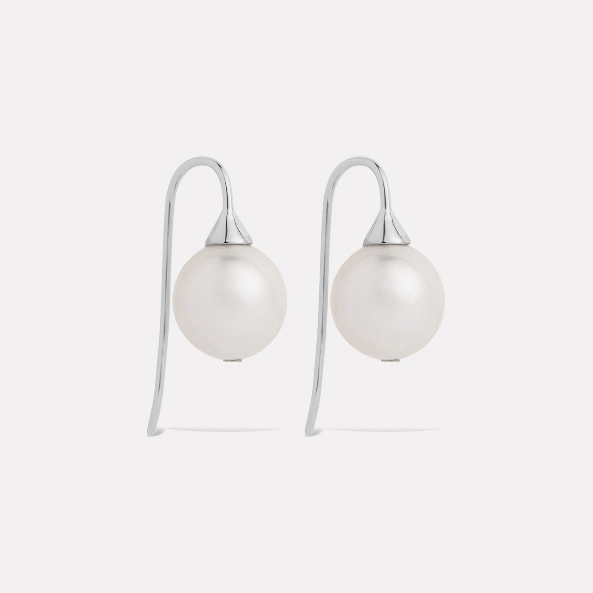 Sterling Silver Luna Pearl Earrings