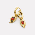 Sterling Silver Horizon Garnet Earrings