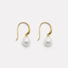 Yellow Gold Ocean Glow Pearl Earrings