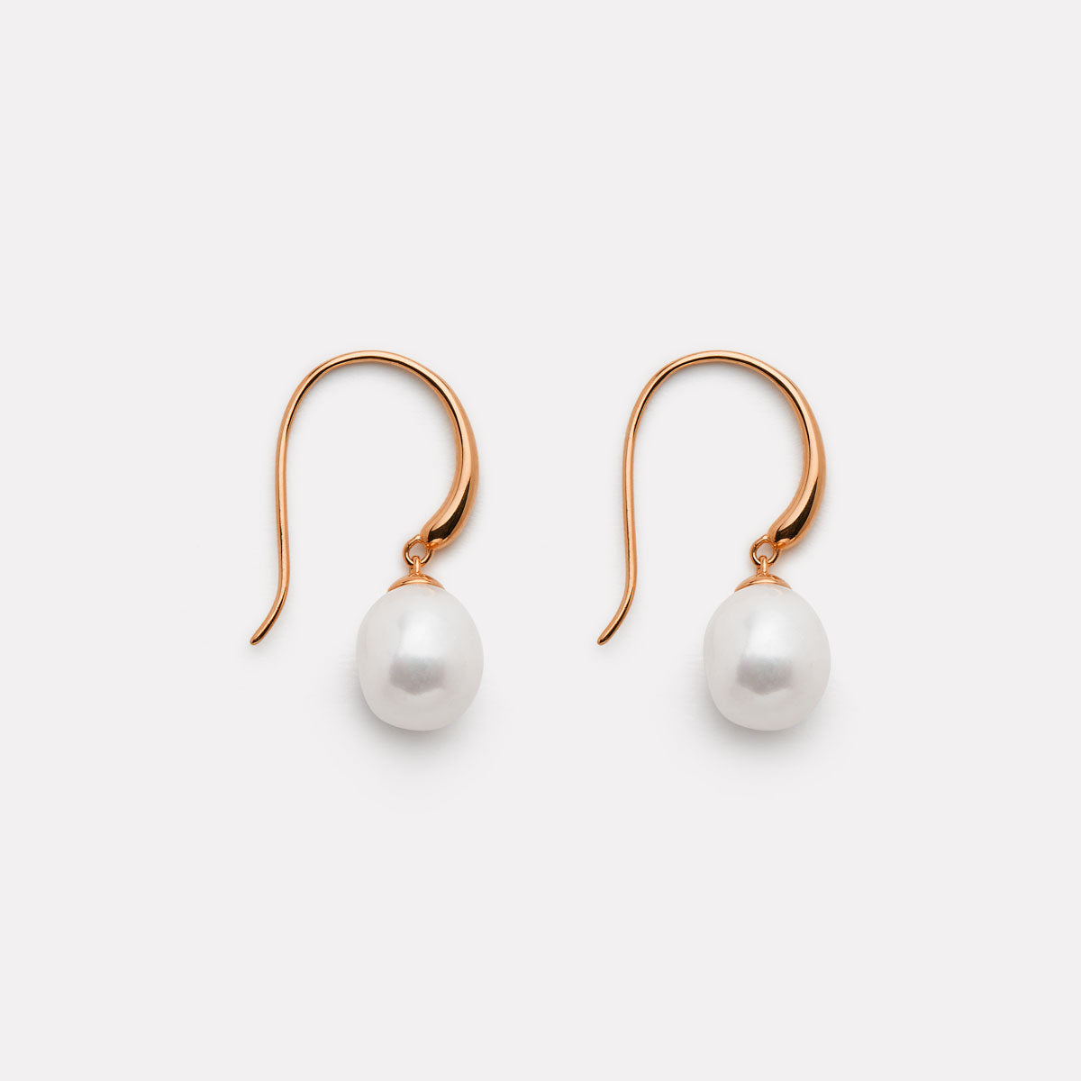 Rose Gold Ocean Glow Pearl Earrings