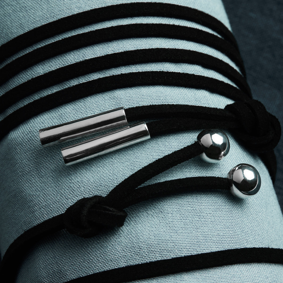 Gamuza Wrap Ball Necklace