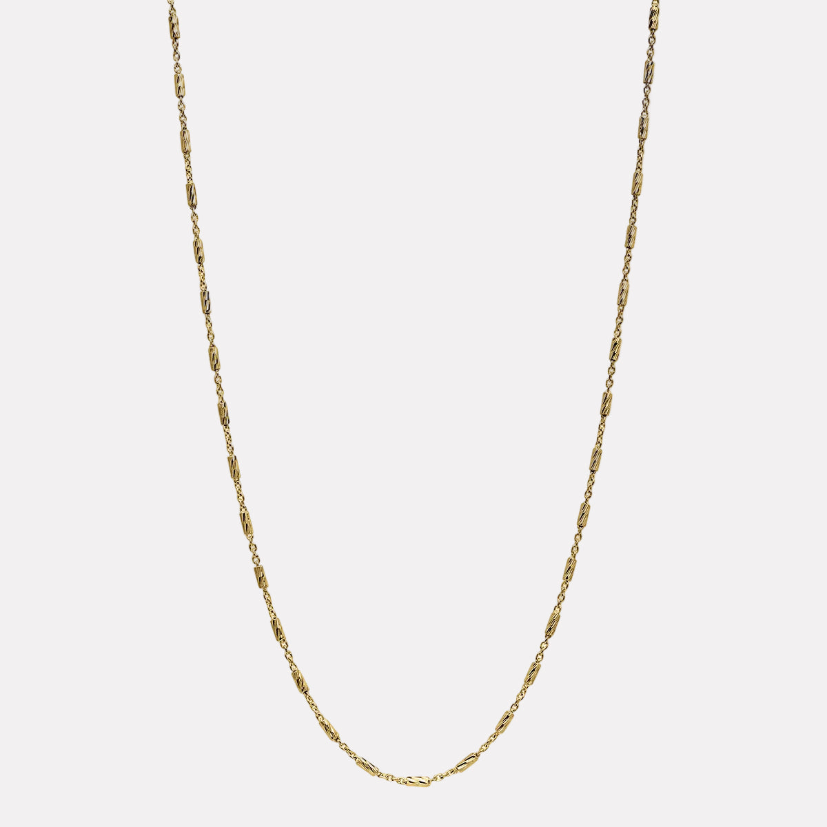 Yellow Gold Equilibrium Chain Necklace (60cm + 5cm ext)