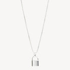 Sterling Silver Love Lock Pendant (45cm + 5cm ext)