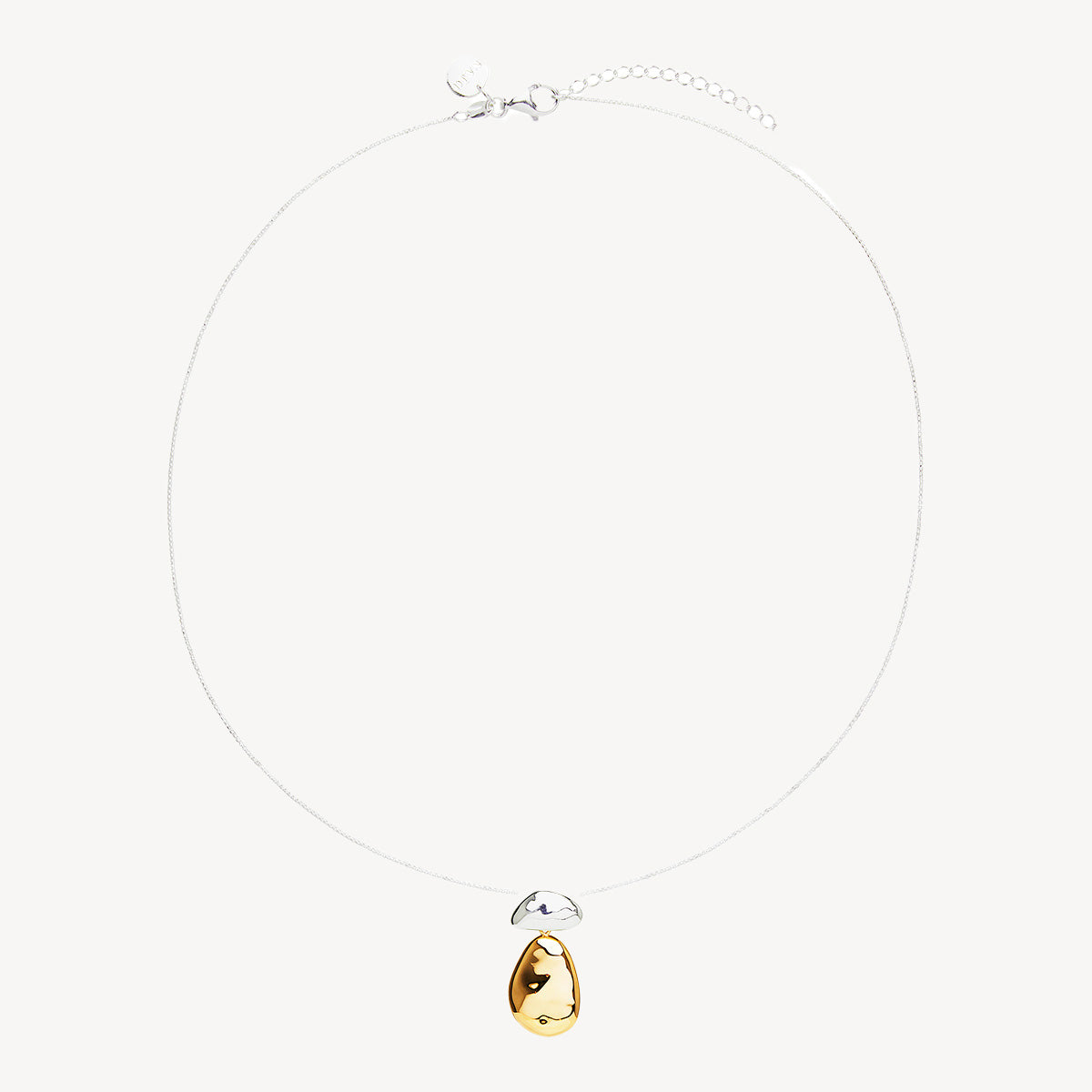 Double Pebblet Two-Tone Pendant