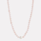 Sterling Silver Sunset Rose Quartz & Pearl Necklace