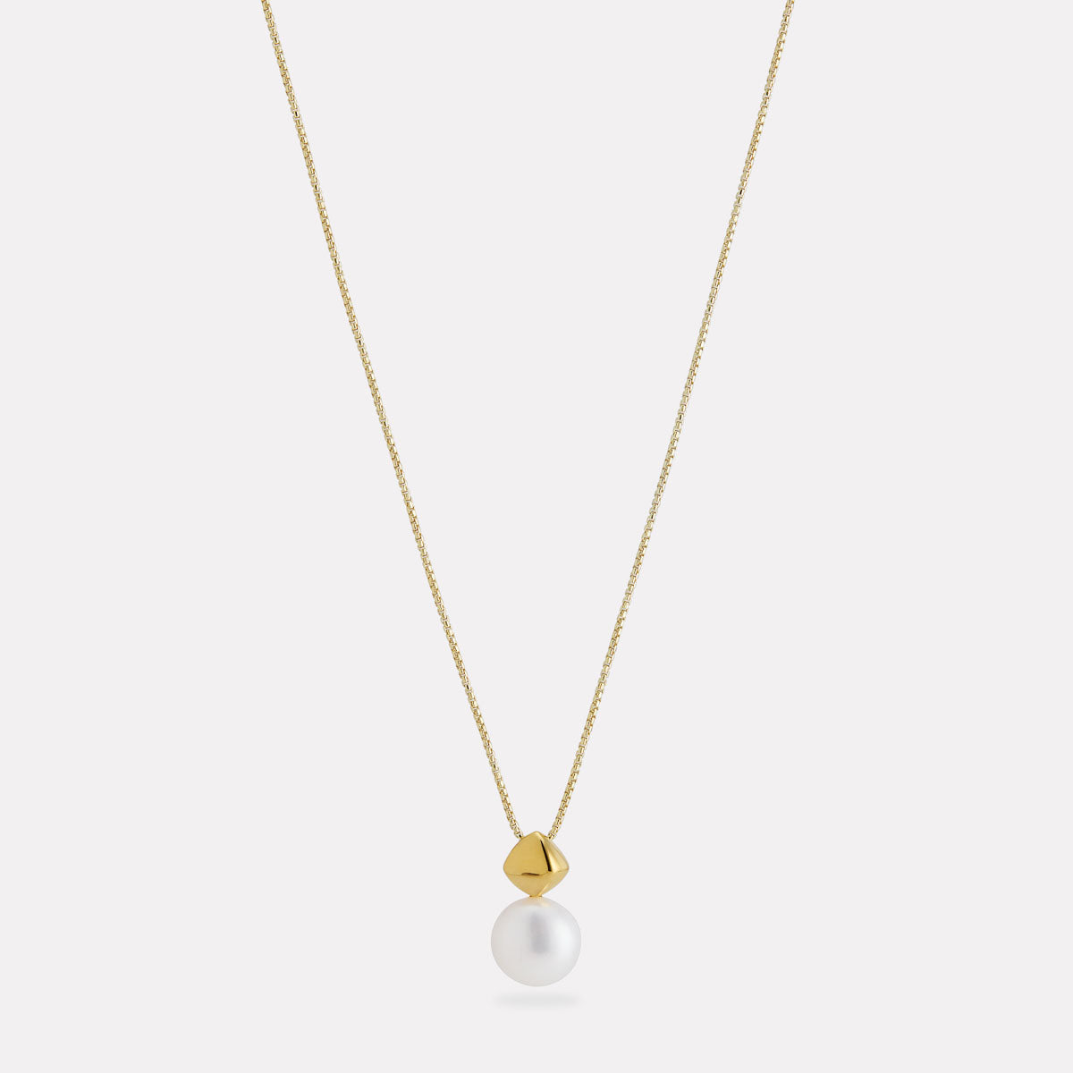 Yellow Gold Mirage Pearl Necklace