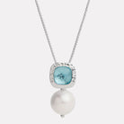 Sterling Silver Blue Lagoon Pearl Necklace