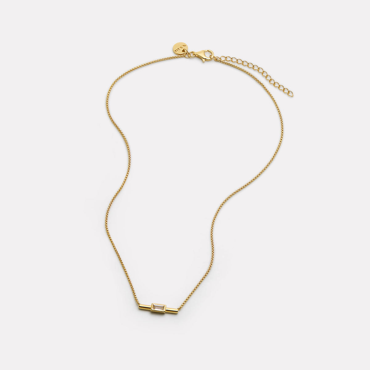 Yellow Gold Skye Cubic Zirconia Necklace