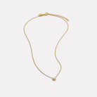 Yellow Gold Moonbeam Pearl Necklace