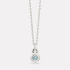 Sterling Silver March Aquamarine Birthstone Necklace