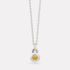 Sterling Silver November Citrine Birthstone Necklace