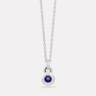 Sterling Silver September Sapphire Birthstone Necklace