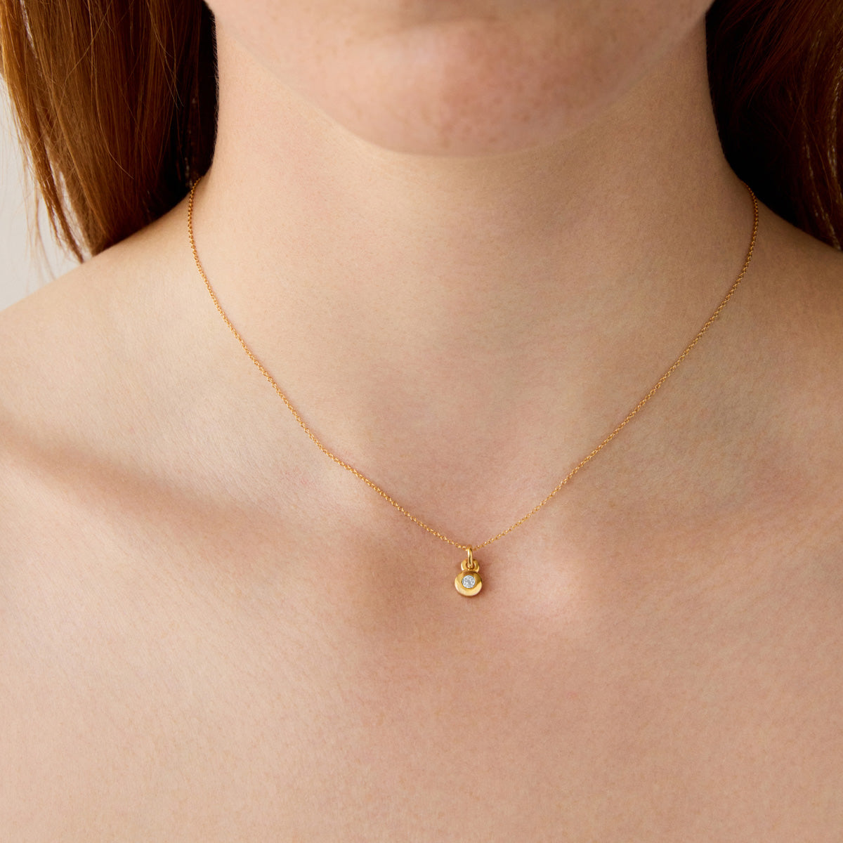 April Diamond Birthstone Necklace