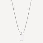 Sterling Silver Insignia Men’s Silver Dog Tag Necklace