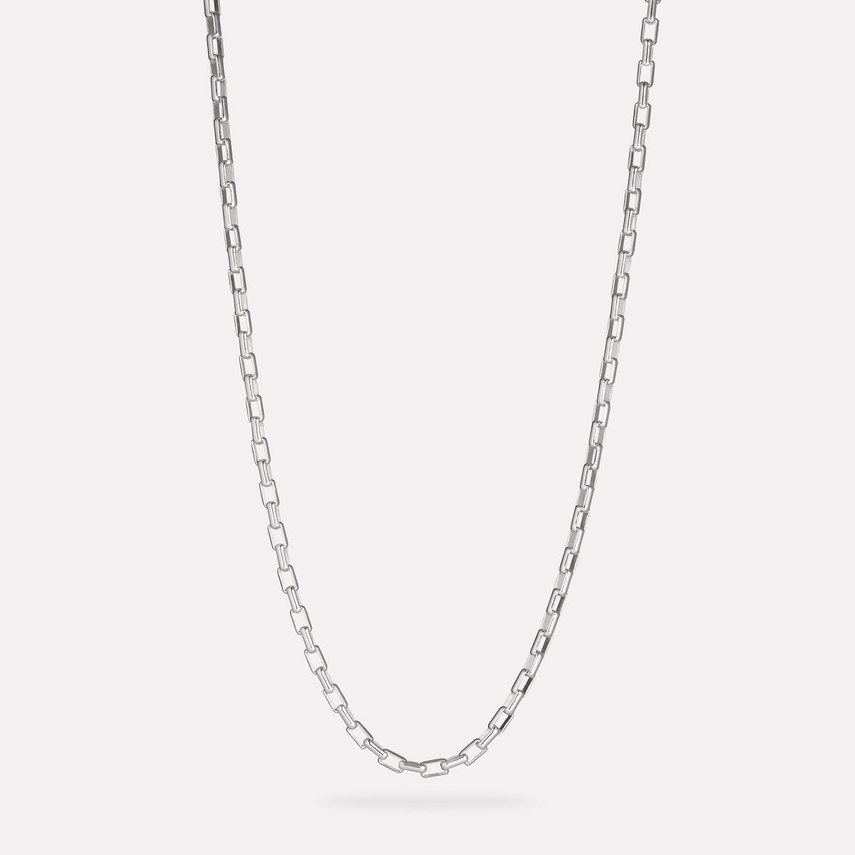 Sterling Silver Veneto Men’s Silver Chain Necklace
