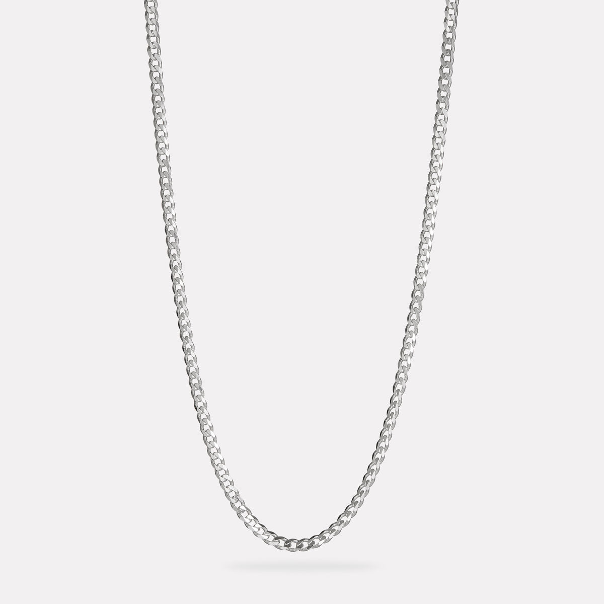 Sterling Silver Cuban Men's Silver Chain Necklace 4.3mm