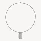 Rocca Men’s Stainless Steel Dog Tag Pendant
