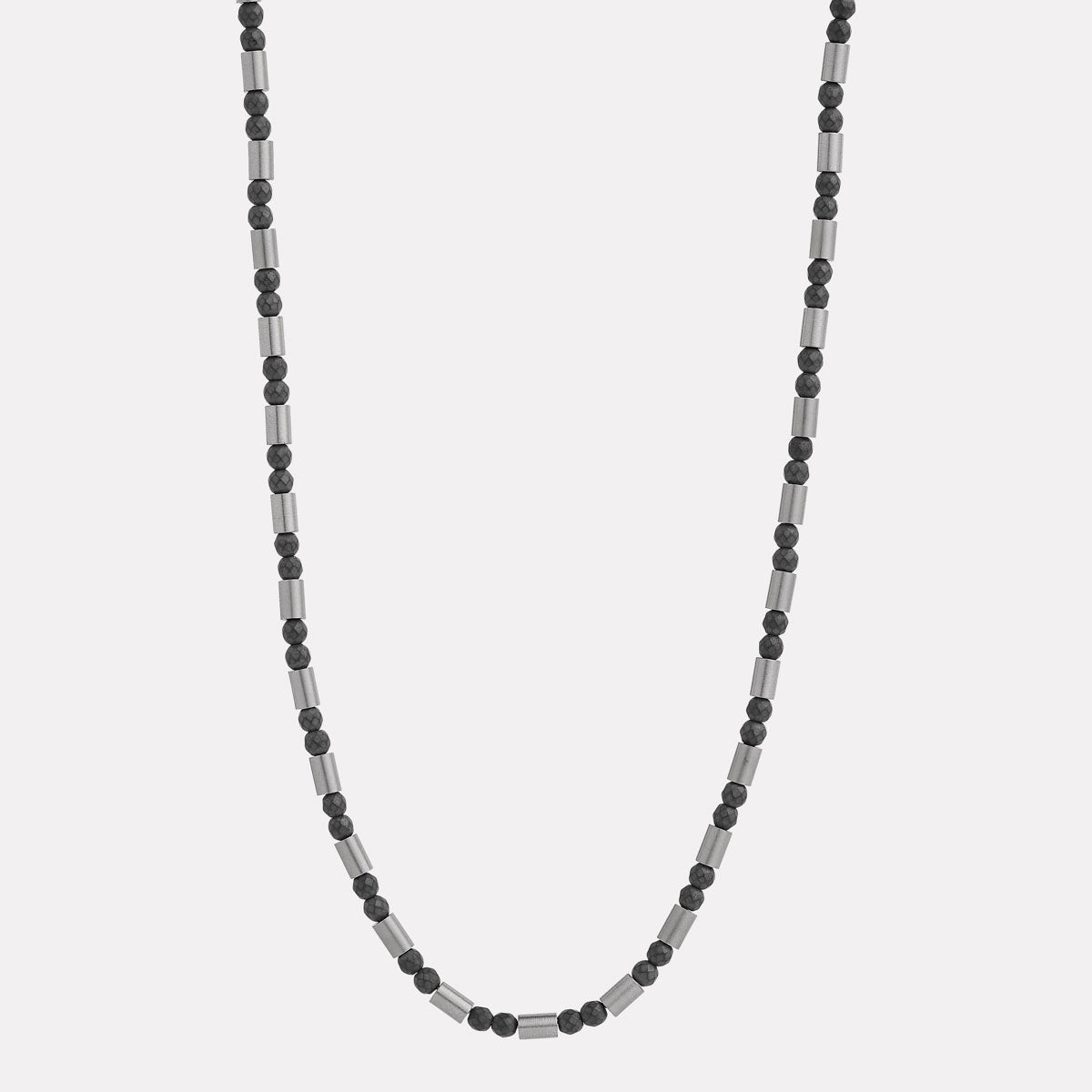 Stainless Steel Nova Men's Haematite & Steel Necklace