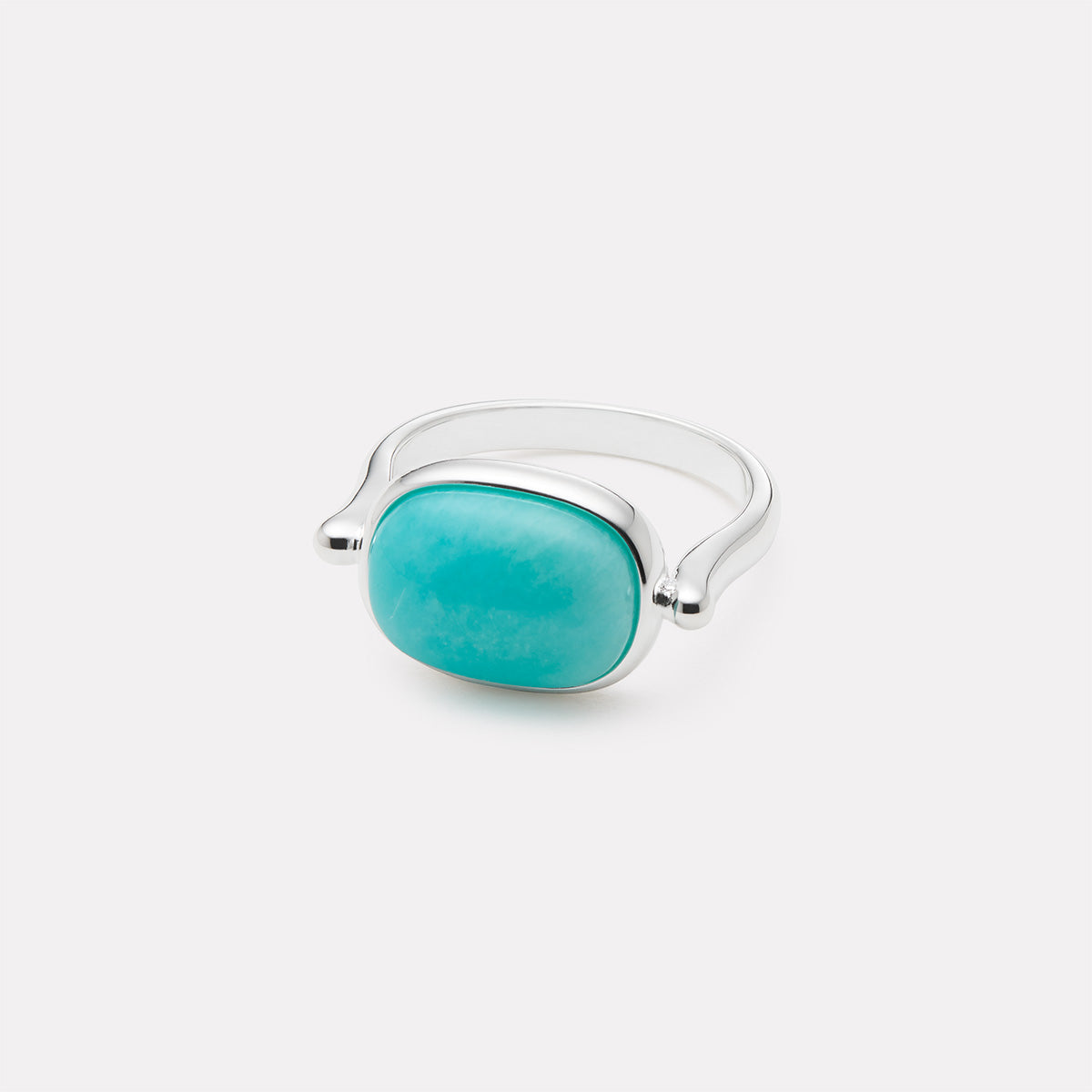 Sterling Silver Fleur Amazonite Ring