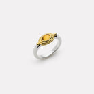 Sil Yell Gold Horizon Citrine Ring