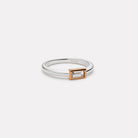 Sil Rose Gold Skye 2-Tone (sil/rose) Cubic Zirconia Ring