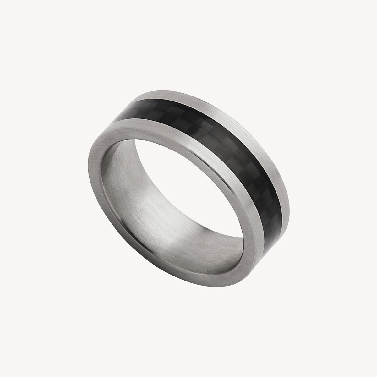 Stainless Steel The Aviator Carbon Fibre and Steel Ring