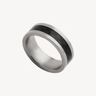 Stainless Steel The Aviator Carbon Fibre and Steel Ring