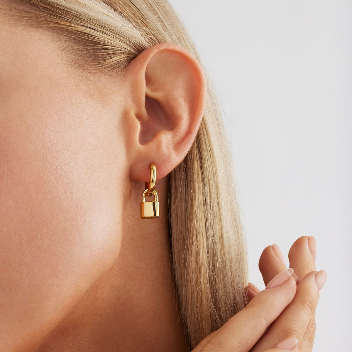 Love Lock Huggie Earrings