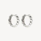 Sterling Silver Zippy Twist Huggie Earring