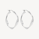 Sterling Silver Garden of Eden Hoop Earring